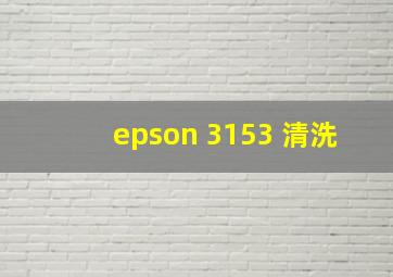 epson 3153 清洗